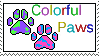 colorful paws stamp